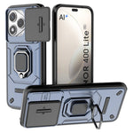 For Honor 400 Lite 5G Cover PC + TPU Kickstand Telefonbeskytter med Linsecover