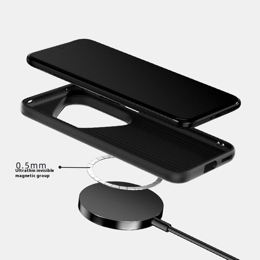 ABEEL For Huawei Pura 80 Magnetic Case Carbon Fiber Texture Back Cover