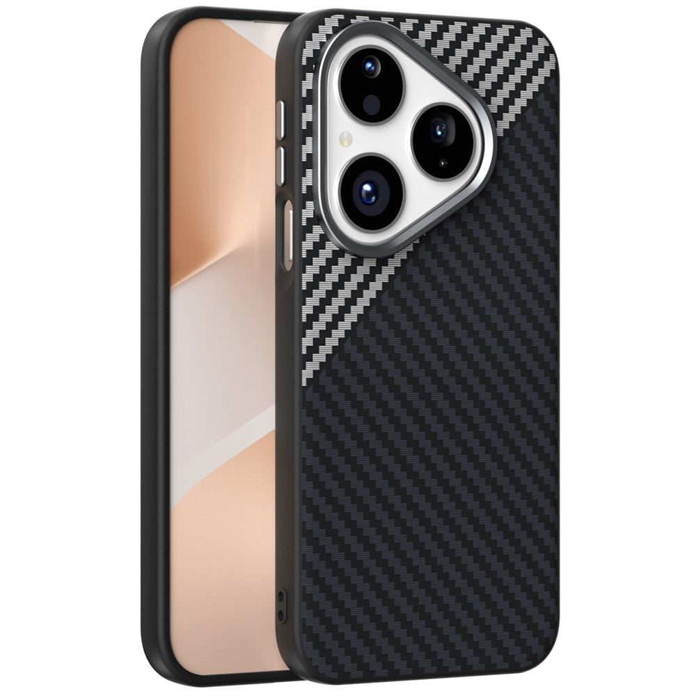 ABEEL For Huawei Pura 80 Magnetic Case Carbon Fiber Texture Back Cover