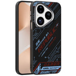 ABEEL Magnetiskt Skal För Huawei Pura 80 Mikroprägling 6D-tryckt PC TPU Aluminiumlegering Läder mobilskal