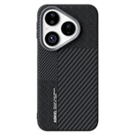 ABEEL Magnetiskt Skal För Huawei Pura 80 PC + TPU + Aluminiumlegering + PU-läder Slimmat mobilskal