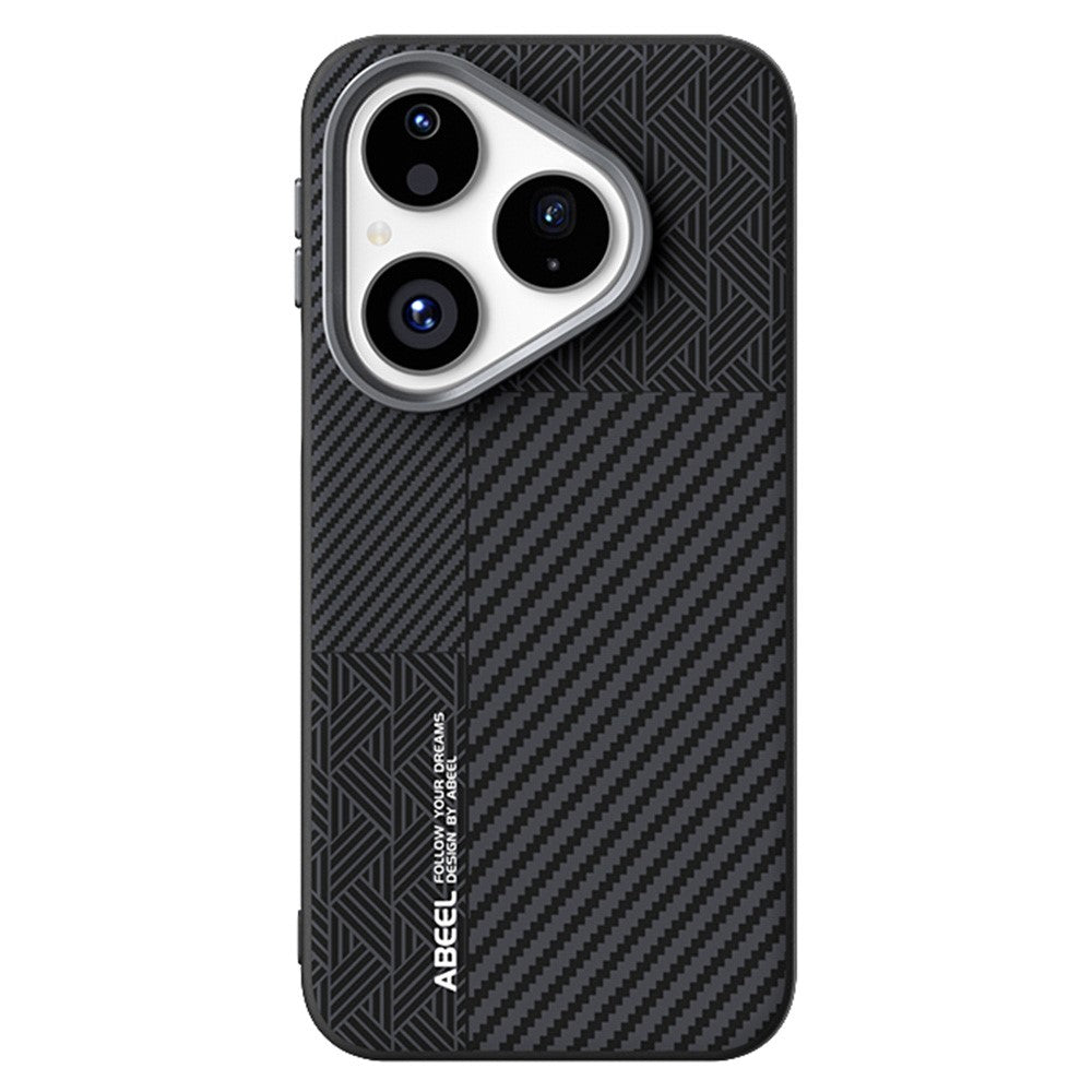 ABEEL Magnetiskt Skal För Huawei Pura 80 PC + TPU + Aluminiumlegering + PU-läder Slimmat mobilskal