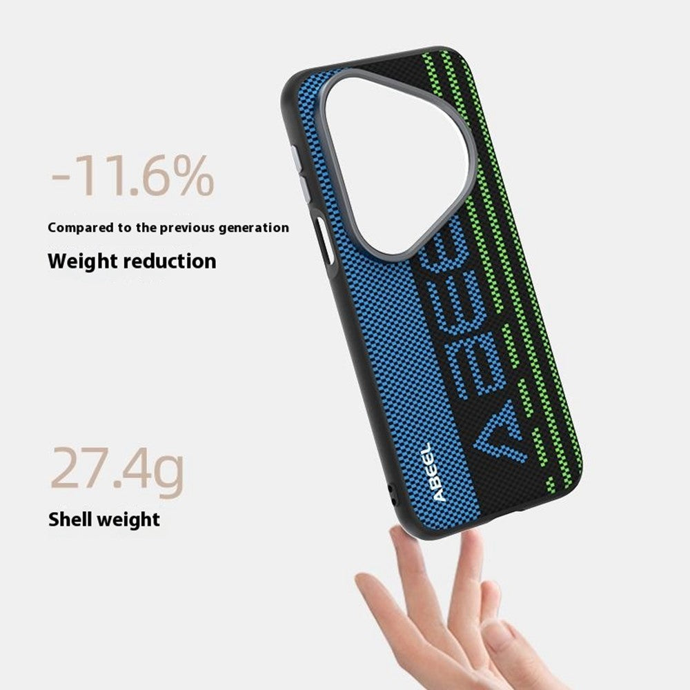 ABEEL For Huawei Pura 80 Pro+  /  80 Pro Magnetic Case Micro-Embossing 6D Printed PC TPU Aluminum Alloy Leather Phone Cover