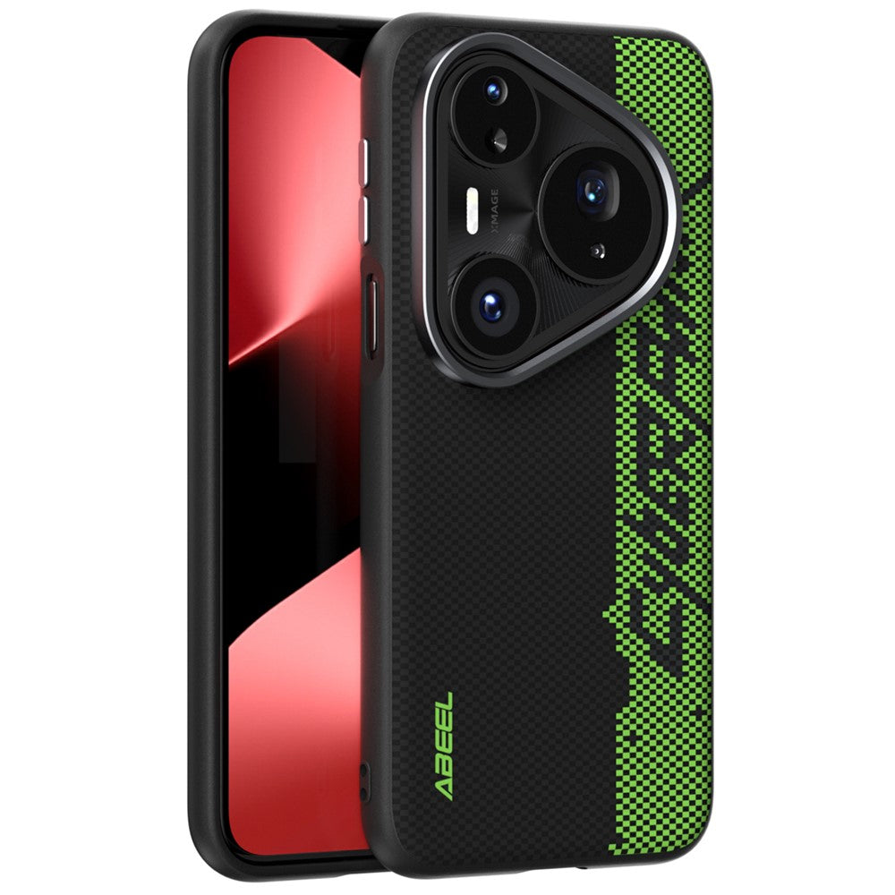 ABEEL For Huawei Pura 80 Pro+  /  80 Pro Magnetic Case Micro-Embossing 6D Printed PC TPU Aluminum Alloy Leather Phone Cover
