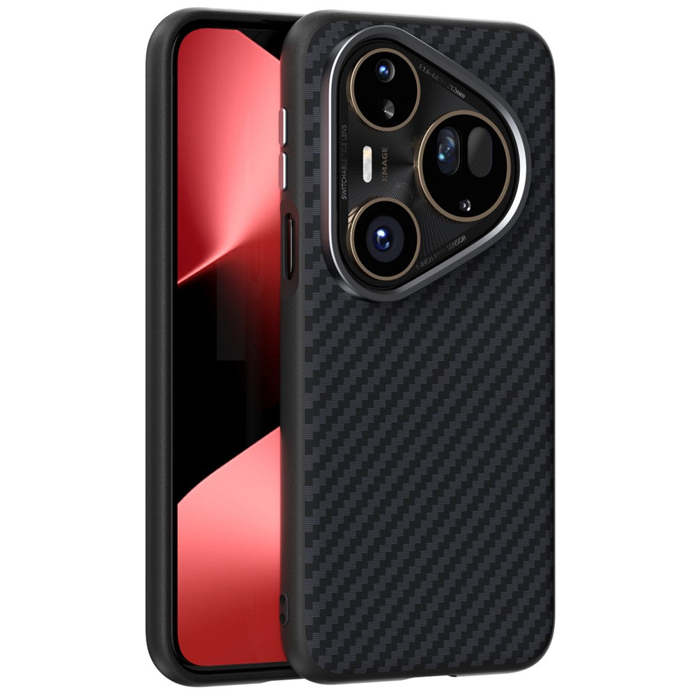 ABEEL For Huawei Pura 80 Ultra Magnetic Case Carbon Fiber Texture Back Cover