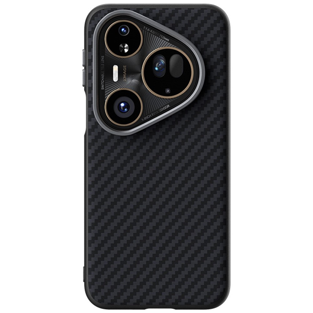 ABEEL For Huawei Pura 80 Ultra Magnetic Case Carbon Fiber Texture Back Cover