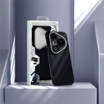 ABEEL For Huawei Pura 80 Ultra Magnetic Case Carbon Fiber Texture Back Cover