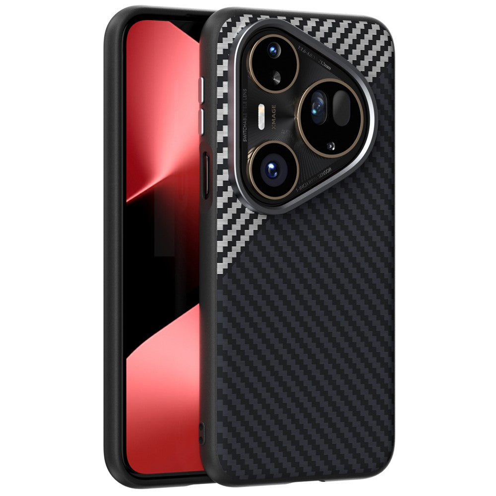 ABEEL For Huawei Pura 80 Ultra Magnetic Case Carbon Fiber Texture Back Cover