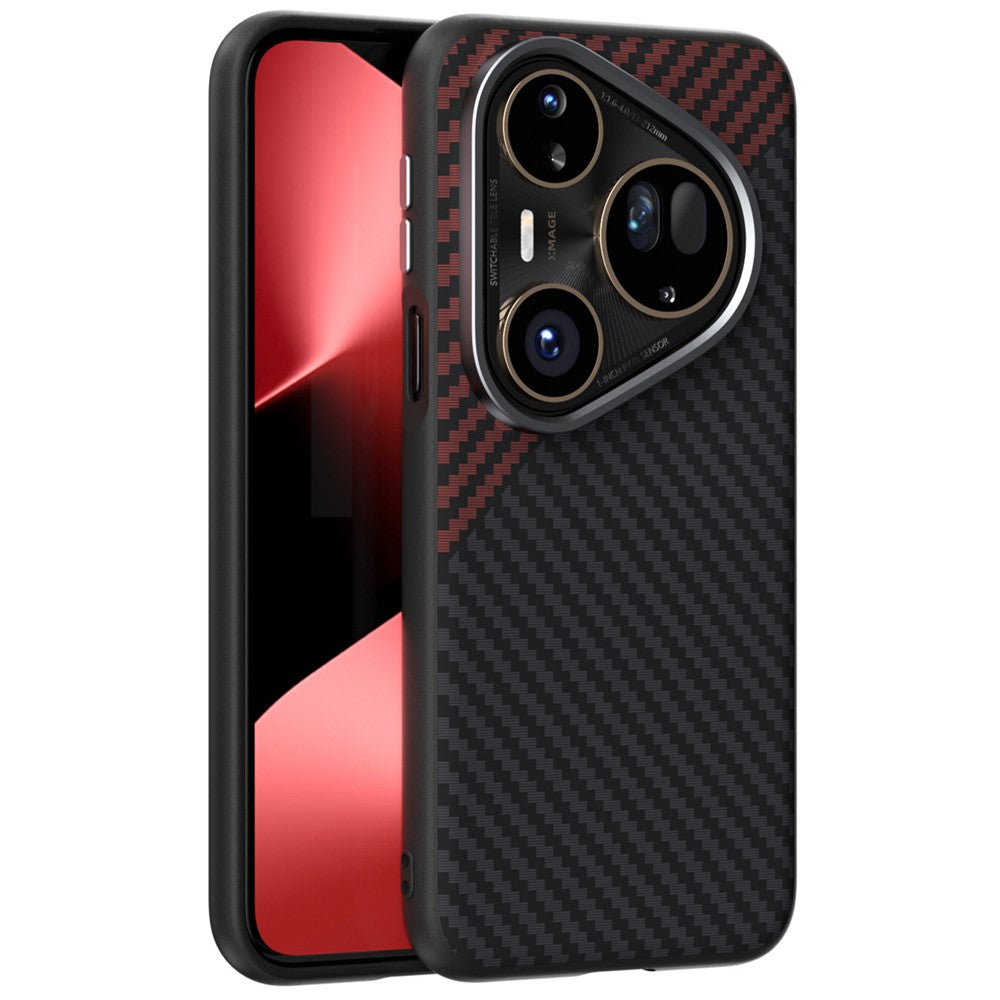 ABEEL For Huawei Pura 80 Ultra Magnetic Case Carbon Fiber Texture Back Cover