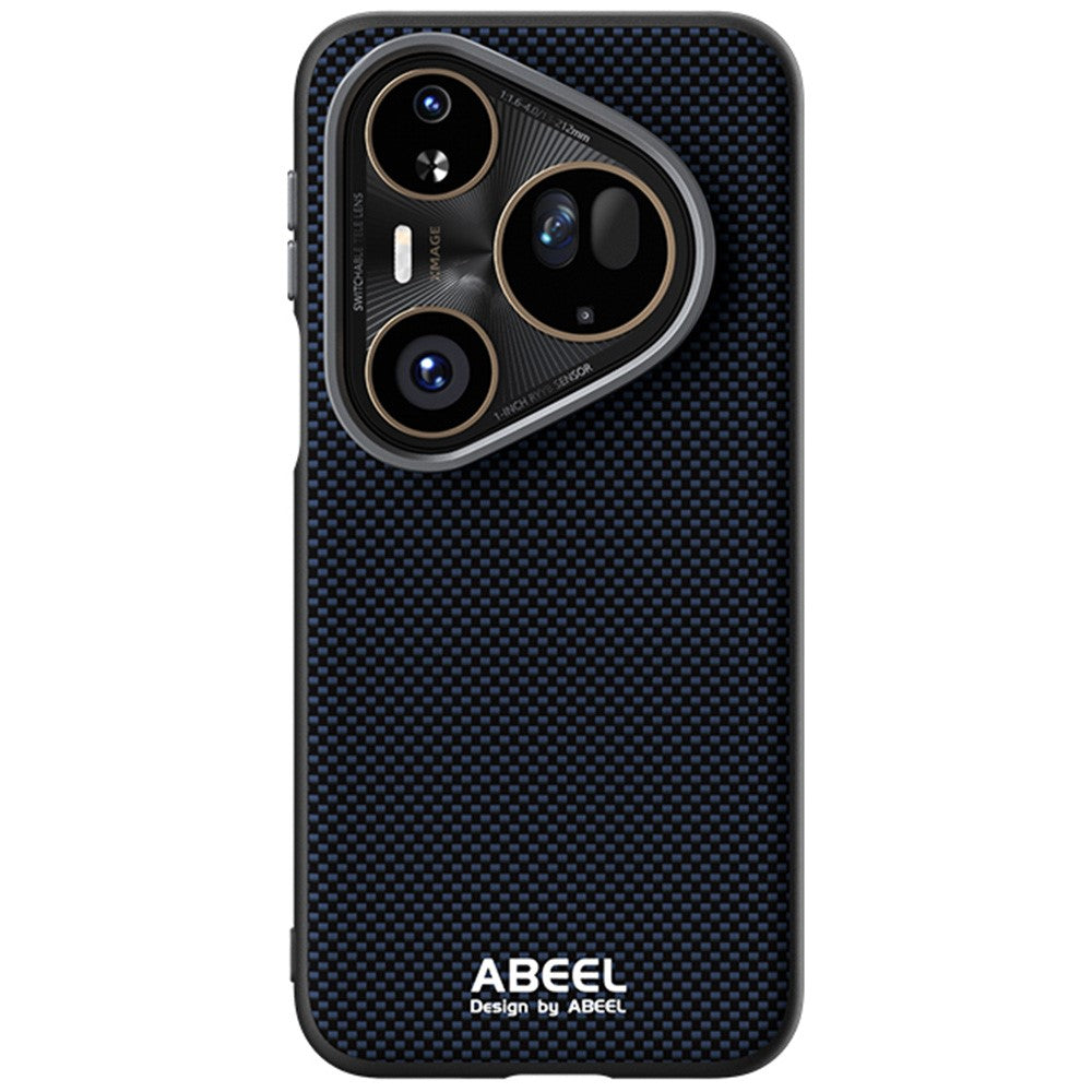 ABEEL För Huawei Pura 80 Ultra Magnetic Fodral Tryckt PC TPU Aluminiumlegering Läder mobilskal