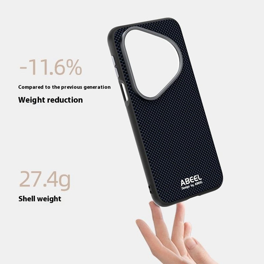 ABEEL För Huawei Pura 80 Ultra Magnetic Fodral Tryckt PC TPU Aluminiumlegering Läder mobilskal