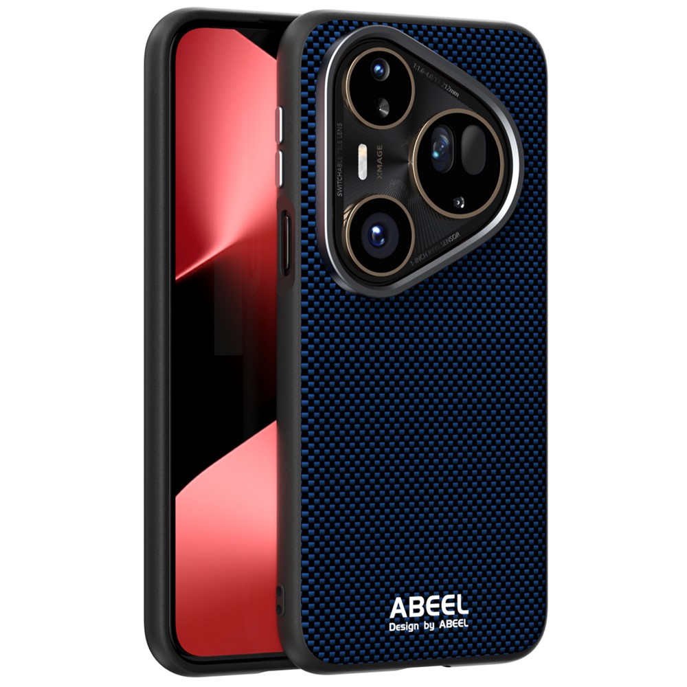 ABEEL För Huawei Pura 80 Ultra Magnetic Fodral Tryckt PC TPU Aluminiumlegering Läder mobilskal