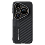 ABEEL För Huawei Pura 80 Ultra Magnetiskt Skal PC + TPU + Aluminiumlegering + PU-läder Slim mobilskal