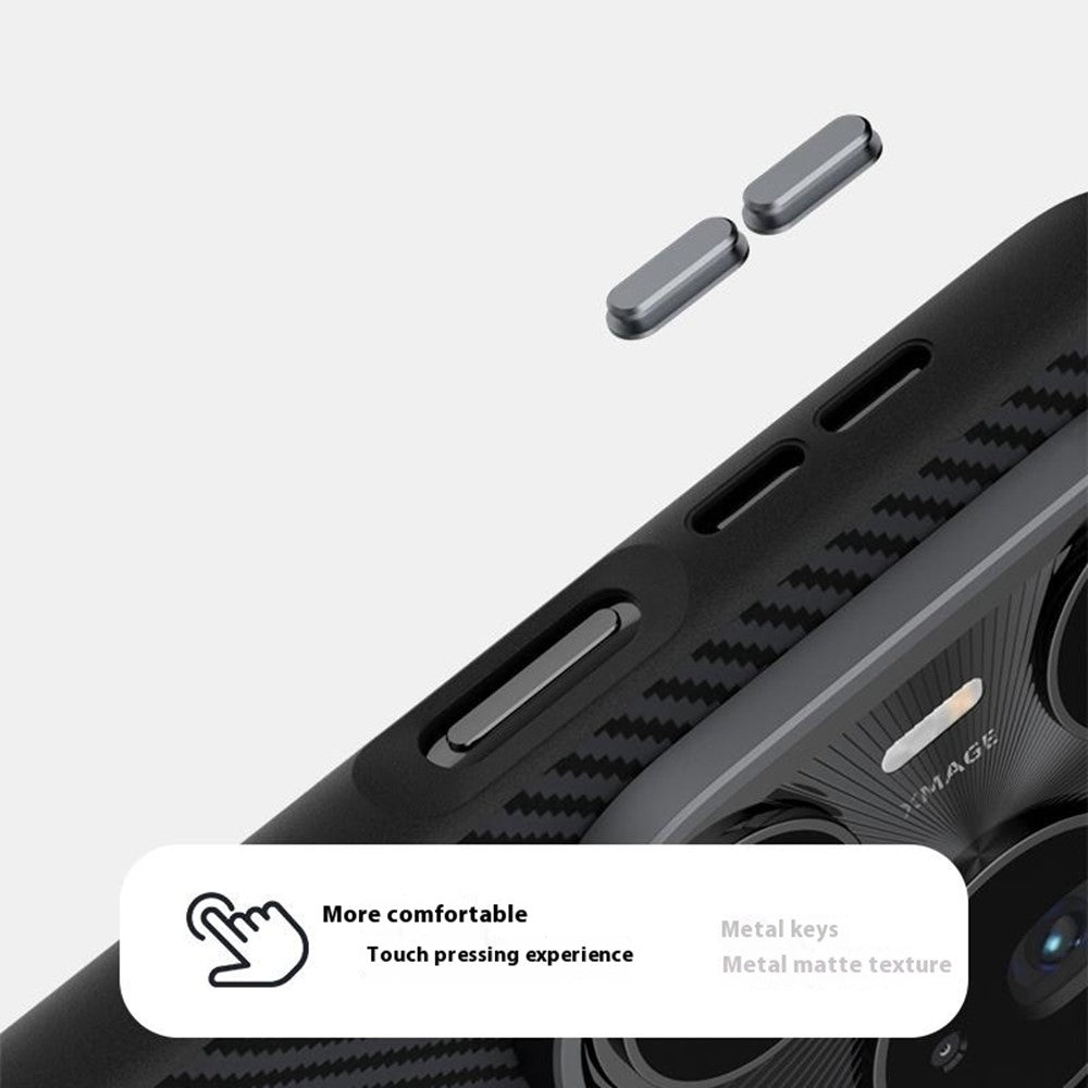 ABEEL För Huawei Pura 80 Ultra Magnetiskt Skal PC + TPU + Aluminiumlegering + PU-läder Slim mobilskal