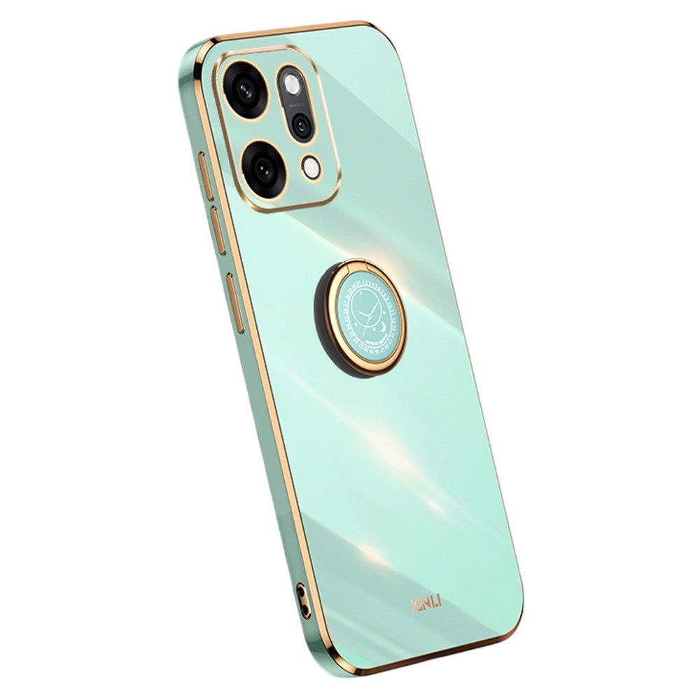 XINLI For Oppo Reno14 Pro 5G (Global) Case Ring Kickstand Electroplating TPU Phone Cover