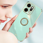 XINLI For Oppo Reno14 Pro 5G (Global) Case Ring Kickstand Electroplating TPU Phone Cover