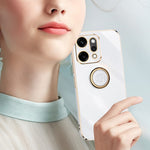 XINLI For Oppo Reno14 Pro 5G (Global) Case Ring Kickstand Electroplating TPU Phone Cover