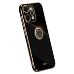 XINLI For Oppo Reno14 Pro 5G (Global) Case Ring Kickstand Electroplating TPU Phone Cover