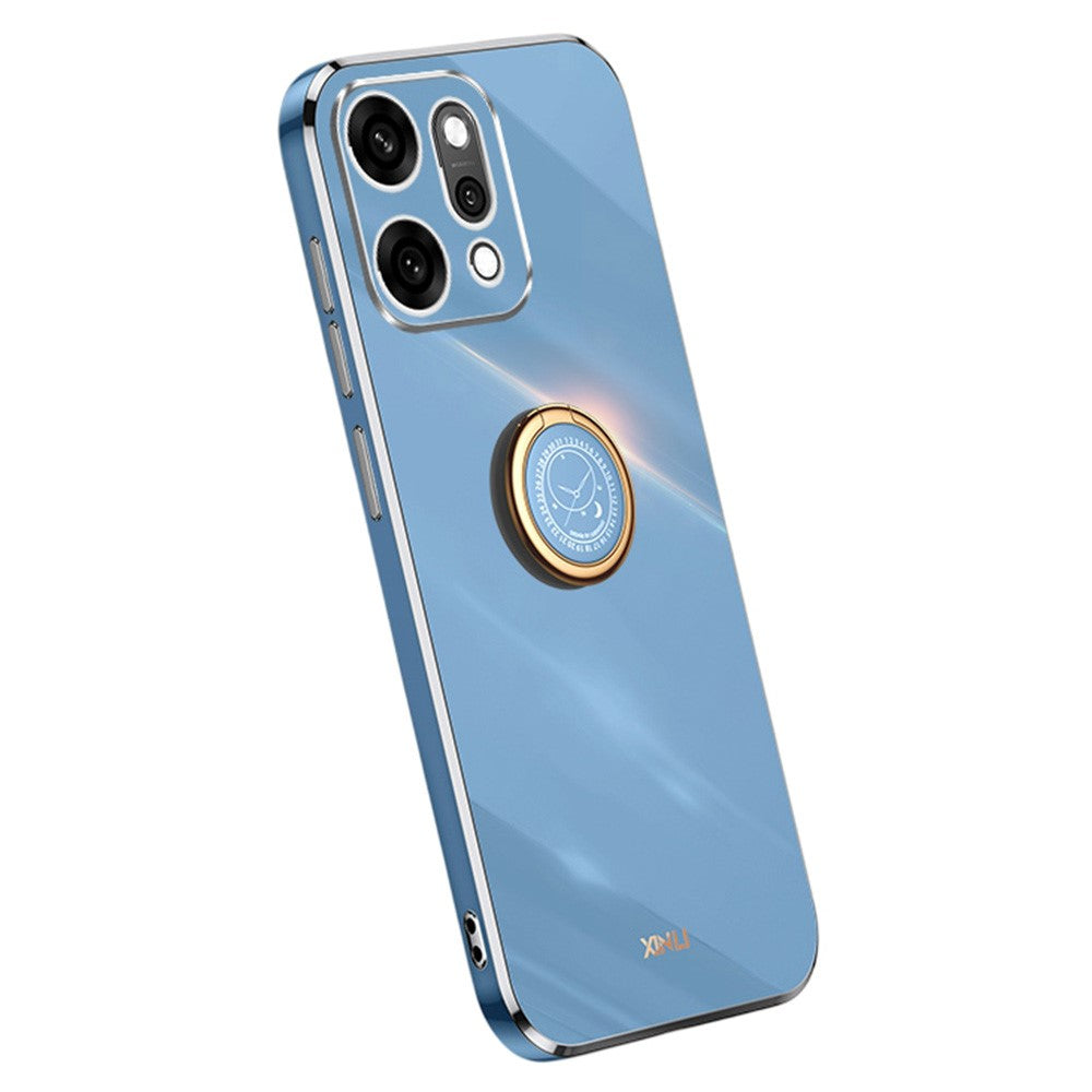 XINLI For Oppo Reno14 Pro 5G (Global) Case Ring Kickstand Electroplating TPU Phone Cover