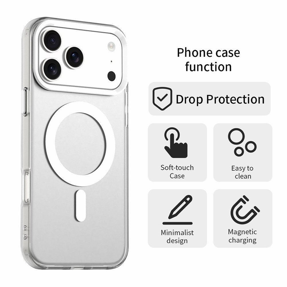 For iPhone 17 Pro Max Case Compatible with MagSafe Anti-Drop Hybrid Phone Back Cover