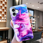 Til iPhone 17 Cover Marmormønster Malet TPU Telefonbagcover