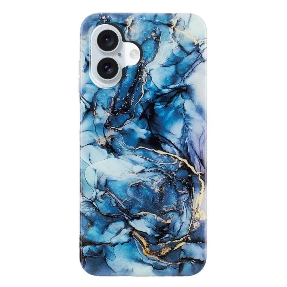 Til iPhone 17 Cover Marmormønster Malet TPU Telefonbagcover
