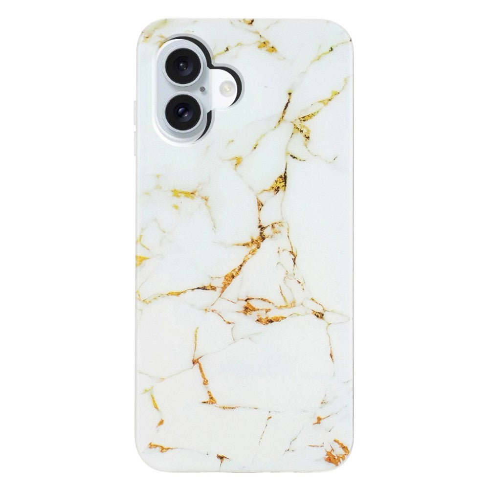 Til iPhone 17 Cover Marmormønster Malet TPU Telefonbagcover