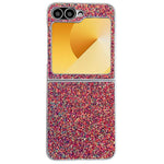 Samsung Galaxy Z Flip7 FE 5G / Z Flip6 5G-skal Gummerat silverkant Fantomglitter hårt PC-mobilskal