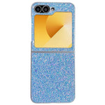 Samsung Galaxy Z Flip7 FE 5G / Z Flip6 5G-skal Gummerat silverkant Fantomglitter hårt PC-mobilskal