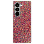 Til Samsung Galaxy Z Fold7 5G Etui Gummibelagt Sølvkant Phantom Glitter Hårdt PC Telefoncover