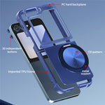 For Samsung Galaxy Z Flip7 FE 5G / Z Flip6 5G / Flip5 5G Magnetic Case CD Texture Kickstand Shockproof TPU + PC Phone Cover