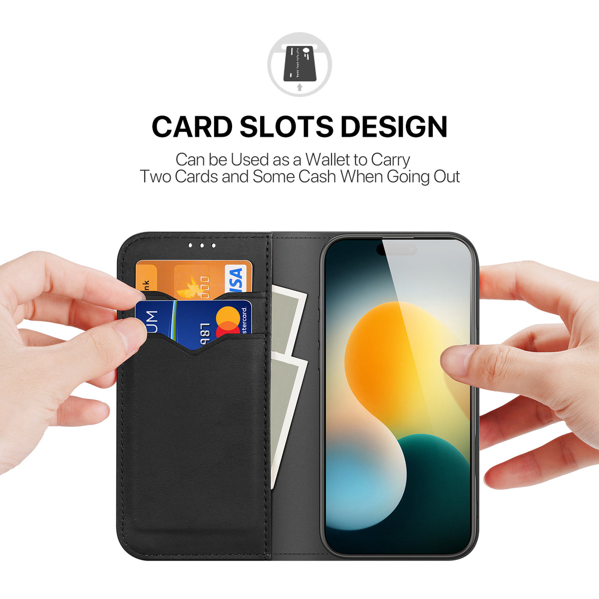 DUX DUCIS For iPhone Air Case  Hivo Series Cowhide Leather RFID Blocking Wallet Stand Flip Phone Cover