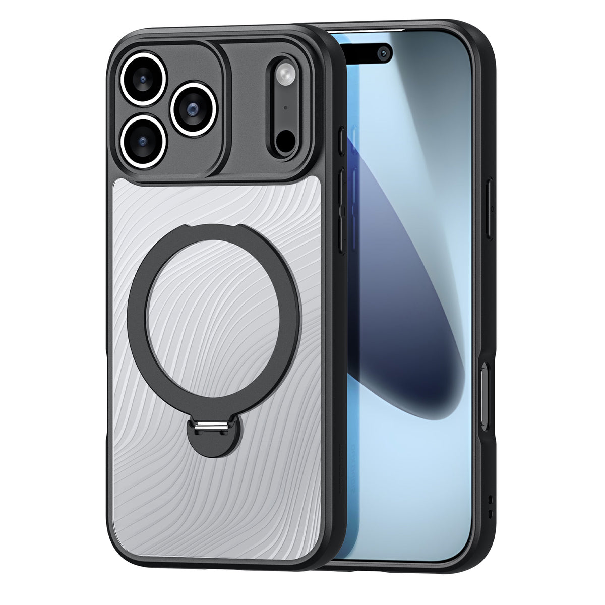 DUX DUCIS Aimo-serien til iPhone 17 Pro med støtte, TPU+PC-mobilskal kompatibelt med MagSafe (REACH-certificering)