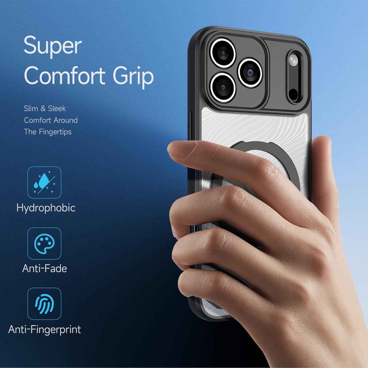 DUX DUCIS Aimo-serien til iPhone 17 Pro med støtte, TPU+PC-mobilskal kompatibelt med MagSafe (REACH-certificering)