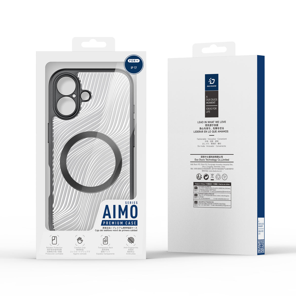 DUX DUCIS For iPhone 17 Case Aimo Series Compatible with MagSafe PC+TPU Slim Cover (REACH Certification)