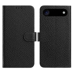For iPhone Air Case Wallet Stand Litchi Texture Genuine Cow Leather Flip Phone Cover
