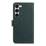 Samsung Galaxy S23+ Plånboksfodral i äkta nötläder med fällbara flipfodral