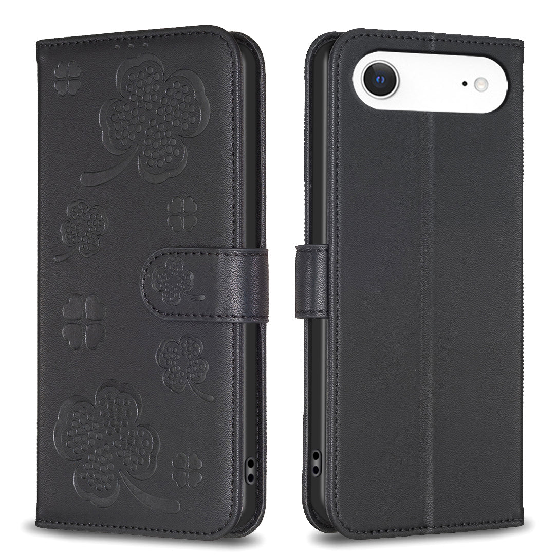 Til iPhone Air Cover Kløvermønster Pung Stativ Vis Læder Telefoncover
