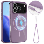 For iPhone 18 Pro / 17 Pro Magnetic Case Compatible with MagSafe TPU Phone Back Cover with Lanyard