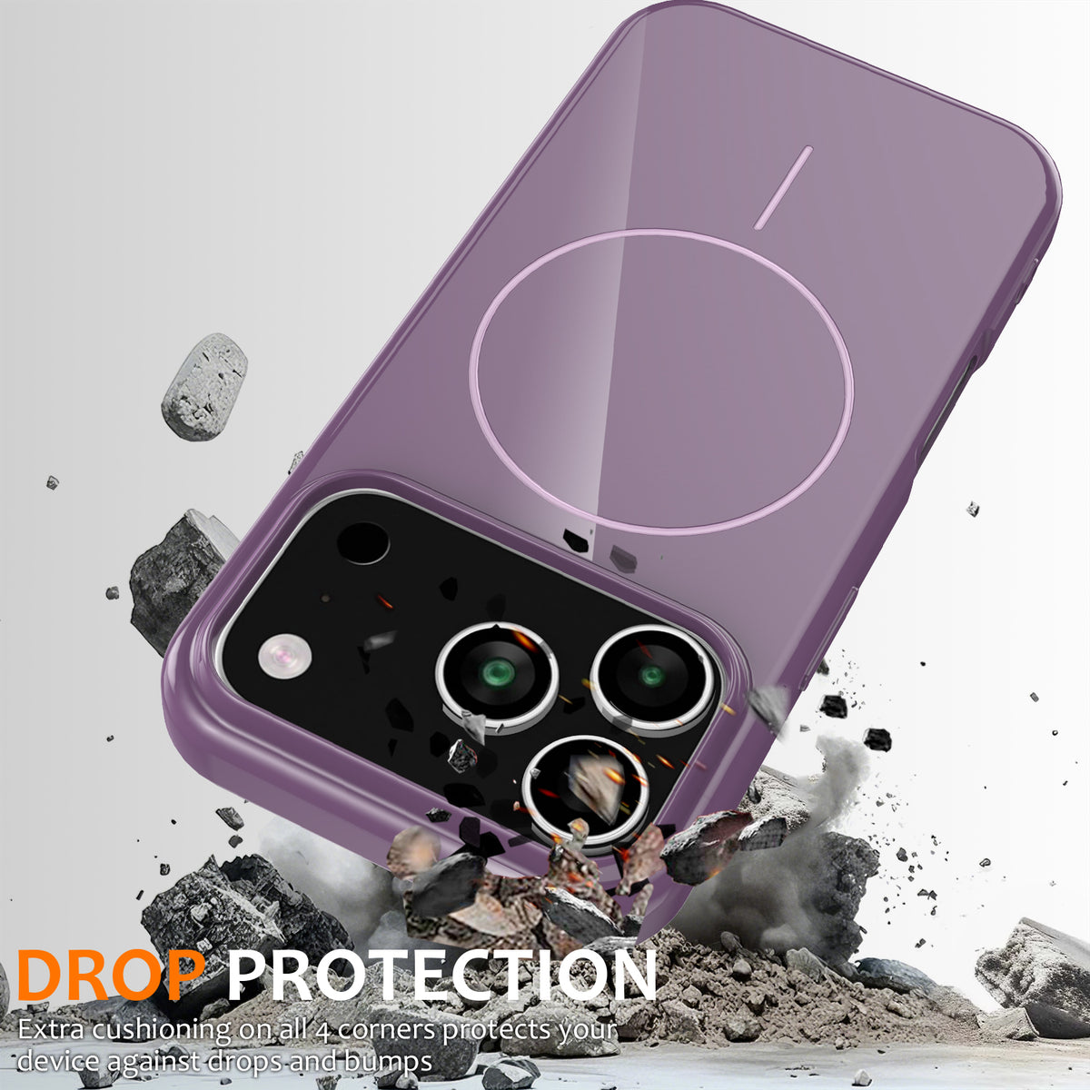 For iPhone 18 Pro / 17 Pro Magnetic Case Compatible with MagSafe TPU Phone Back Cover with Lanyard