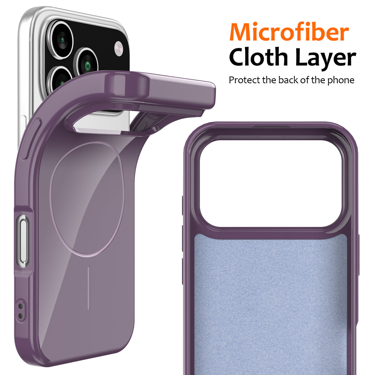 For iPhone 18 Pro / 17 Pro Magnetic Case Compatible with MagSafe TPU Phone Back Cover with Lanyard