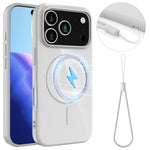 For iPhone 18 Pro / 17 Pro Magnetic Case Compatible with MagSafe TPU Phone Back Cover with Lanyard