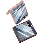 GKK For Samsung Galaxy Z Flip7 5G Case with Clear Screen Film Magnetic Hinge Protection Phone Cover