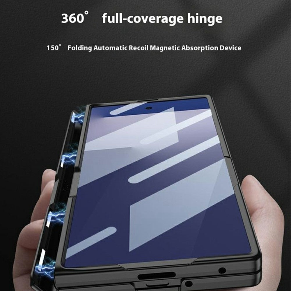 GKK til Samsung Galaxy Z Fold7 5G-cover med klar skærmfilm, magnetisk hængsel og støttefod