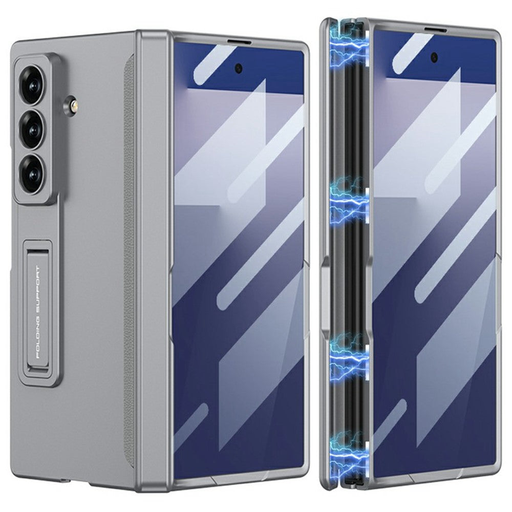 GKK til Samsung Galaxy Z Fold7 5G-cover med klar skærmfilm, magnetisk hængsel og støttefod