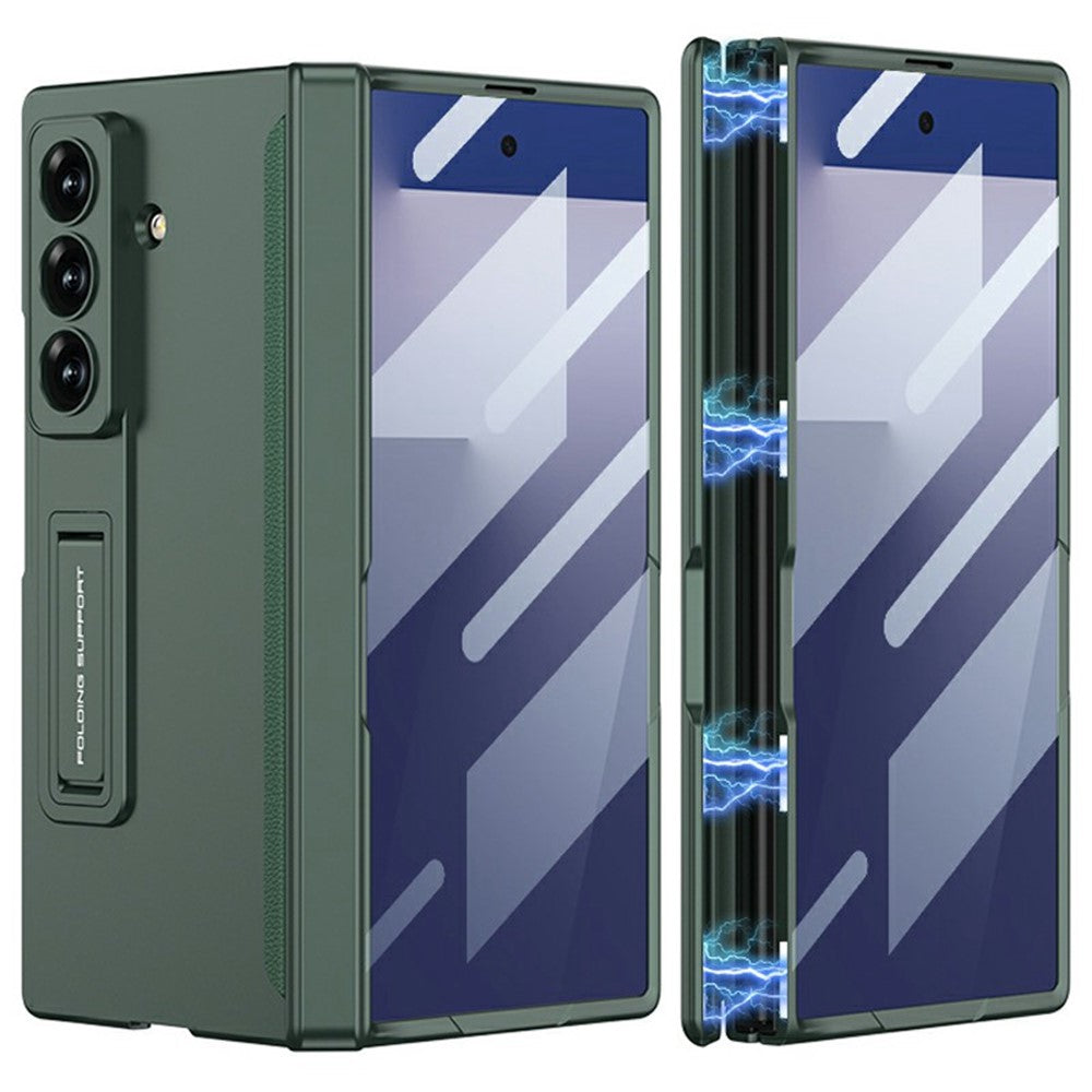 GKK til Samsung Galaxy Z Fold7 5G-cover med klar skærmfilm, magnetisk hængsel og støttefod