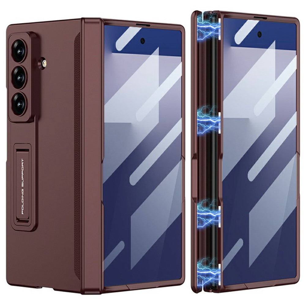 GKK til Samsung Galaxy Z Fold7 5G-cover med klar skærmfilm, magnetisk hængsel og støttefod