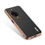 AZNS For Huawei nova 14 Pro 5G Case Electroplating Carbon Fiber Texture PU + TPU Phone Cover