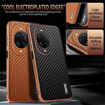 AZNS For Huawei nova 14 Pro 5G Case Electroplating Carbon Fiber Texture PU + TPU Phone Cover