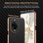 AZNS For Huawei nova 14 Pro 5G Case Electroplating Carbon Fiber Texture PU + TPU Phone Cover